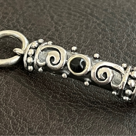 🟦SALE🟦 Vintage sterling silver black onyx and moonstone bracelet - Picture 5 of 10